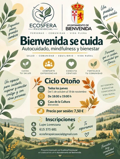 Ciclo Otoño `Autocuidado, mindfulness y bienestar´ en Bienvenida