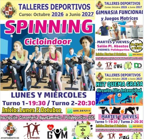 TALLERES DEPORTIVOS CURSO 26-27 EN CABEZA LA VACA
