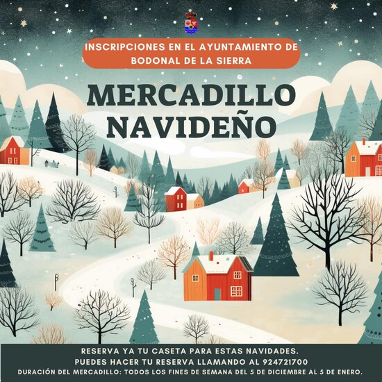 Inscripciones Mercadillo Navideño en Bodonal de la Sierra