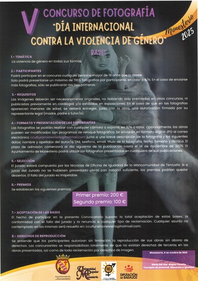  V Concurso de Fotografía `D.I. Violencia de Género´ en Monesterio