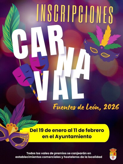 CARNAVAL 2026 EN FUENTES DE LEÓN - INSCRIPCIONES