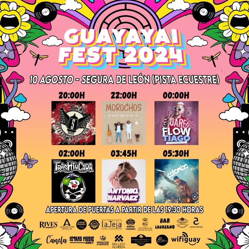 Trashtucada, Morochos y Flowtiago cabezas de cartel de la III edición del Guayayai Fest en Segura de León