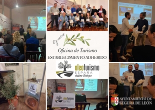 La Oficina de Turismo de Segura de León acreditada establecimiento adherido a Oleoturismo España - Destino Badajoz