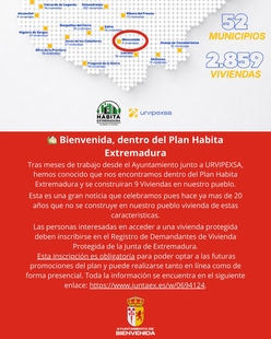 Nueve viviendas serán construidas en Bienvenida dentro del Plan Habita Extremadura