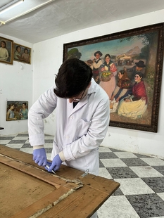 La Fundación Eugenio Hermoso inicia la restauración de tres obras: la Romería de los Remedios, El Petitorio y el Filósofo Leñador