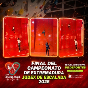 Segura de León estará presente en la Final de Extremadura Judex de Escalada 2026