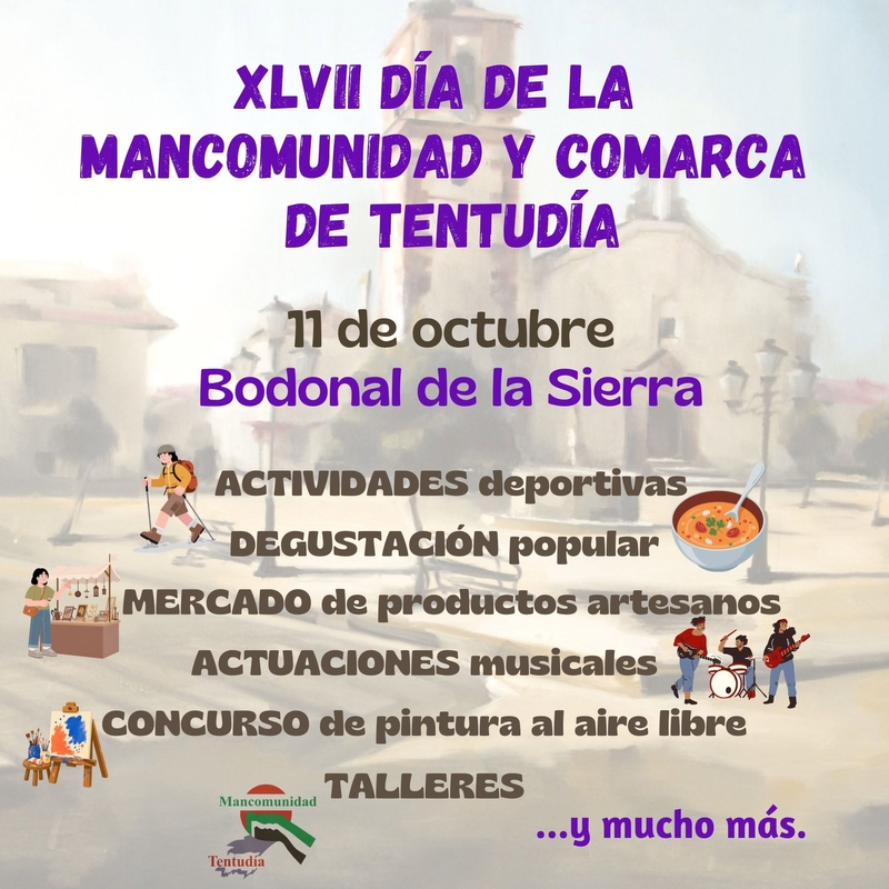 Bodonal de la Sierra acogerá el XLVII Día de la Mancomunidad y Comarca de Tentudía