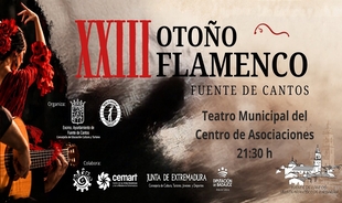 Fuente de Cantos se prepara para cuatro noches de arte y pasión con el XXIII Otoño Flamenco
