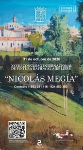 Fuente de Cantos convertirá sus calles en un museo al aire libre con el XXVIII Concurso Internacional de Pintura Rápida `Nicolás Megía´