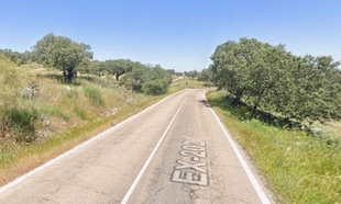 Comienzan las obras de mejora del firme de la carretera EX-202 entre Segura de León y Fuente de Cantos